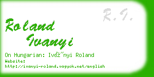 roland ivanyi business card